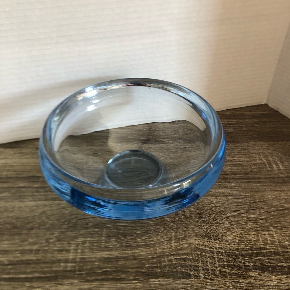 Hand Blown Art Glass Pedestal Bowl